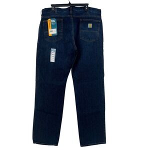 Carhartt Mens‎ Relaxed Straight Fit Dark Wash Denim Jeans 38x34 BD5119-M New